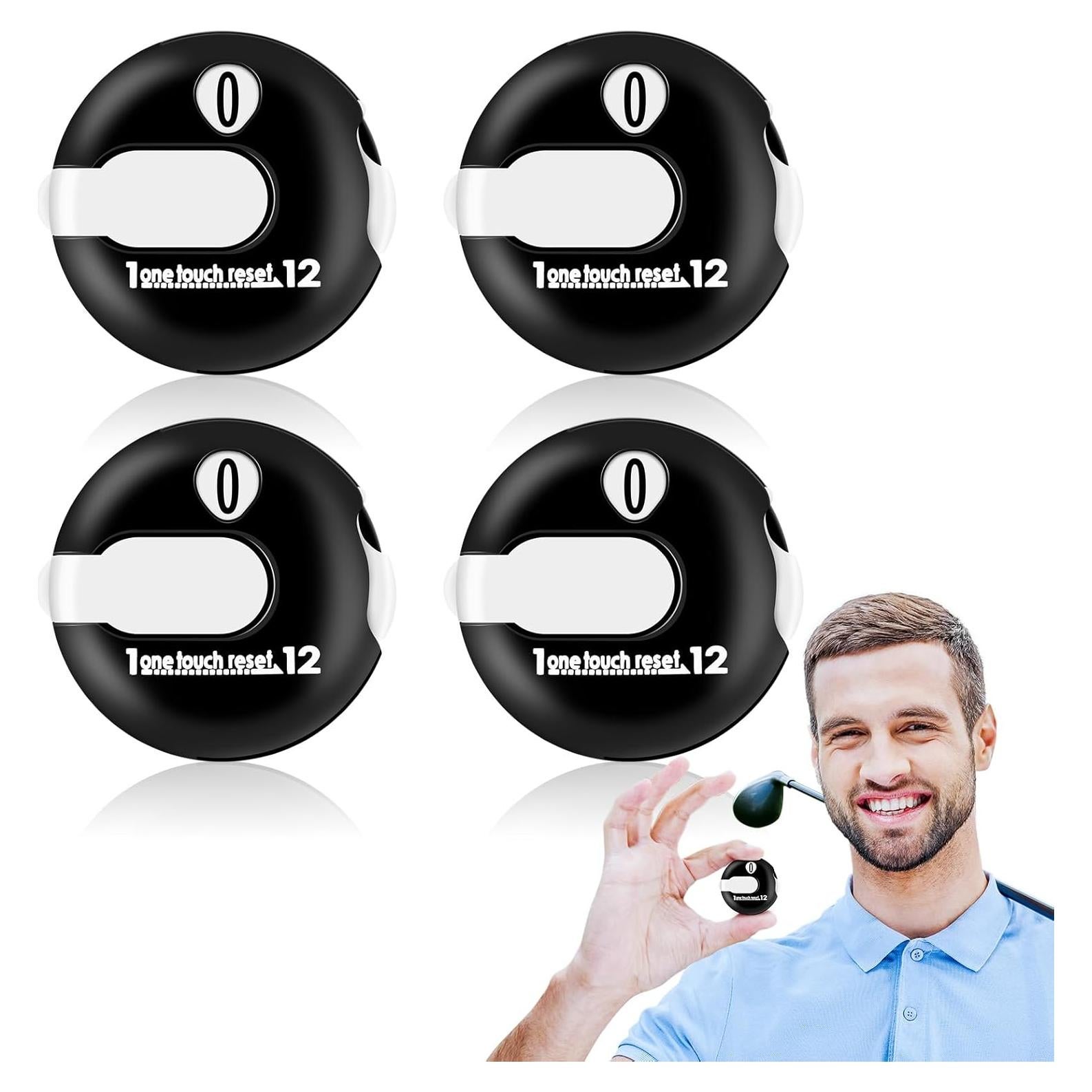 Contador de Puntuaciones de Golf Frienda Mini 3 Piezas Negro