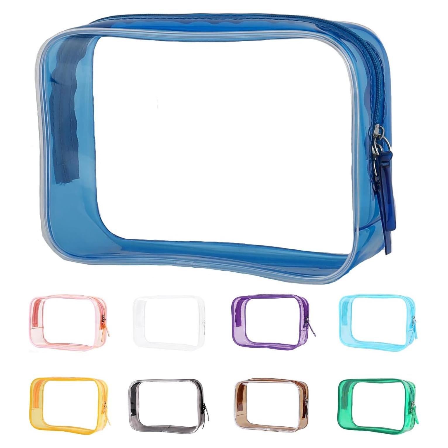 Bolsa de Viaje Transparente Buminee Azul Marino Pequeña 16.8x5.8x11.9cm