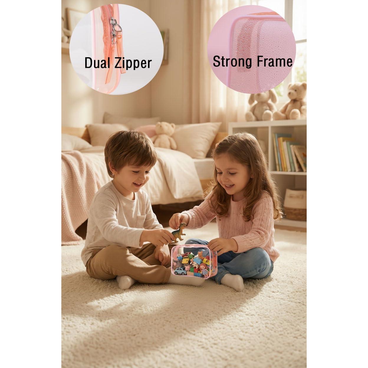 Bolsa de Viaje Transparente Buminee Azul Marino Pequeña 16.8x5.8x11.9cm