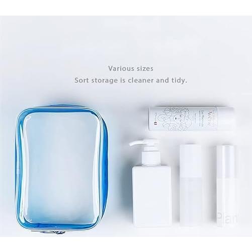 Bolsa de Viaje Transparente Buminee Azul Marino Pequeña 16.8x5.8x11.9cm