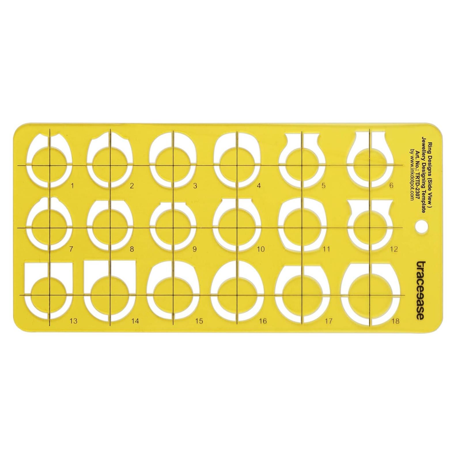 Plantilla de Joyería Traceease para Diseño de Anillo Lateral