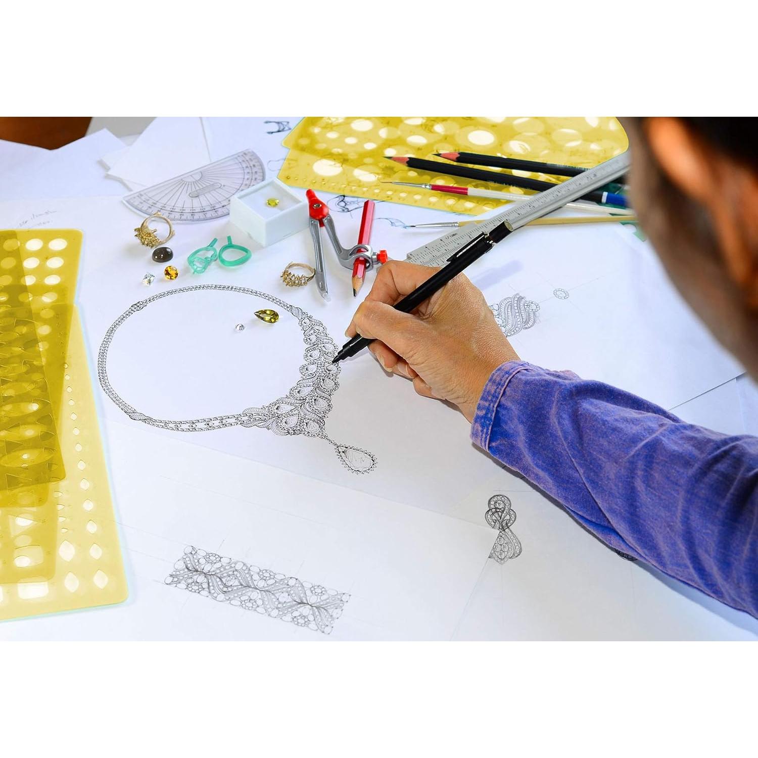 Plantilla de Joyería Traceease para Diseño de Anillo Lateral