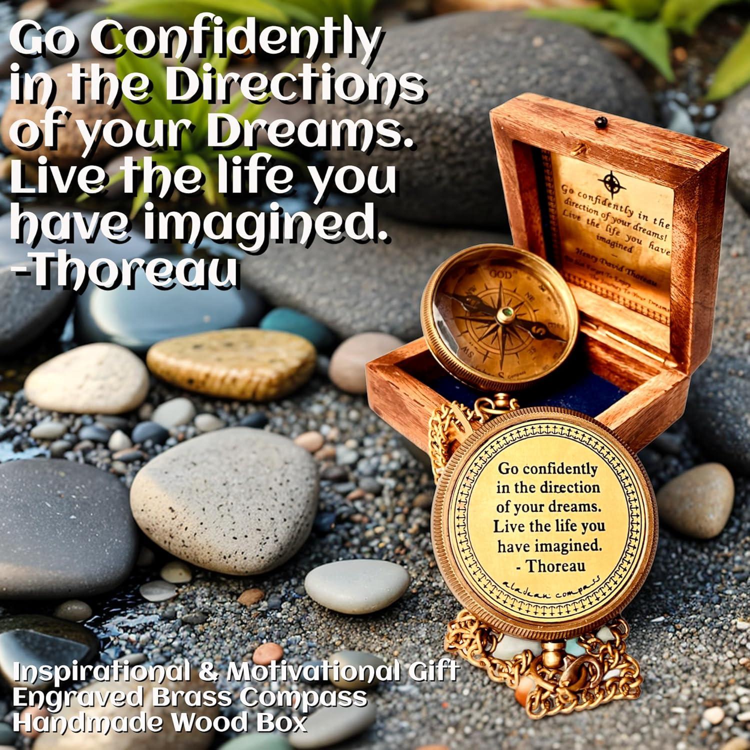 Brújula Grabada ALADEAN 2" (5.08 cm) - Regalo Inspirador