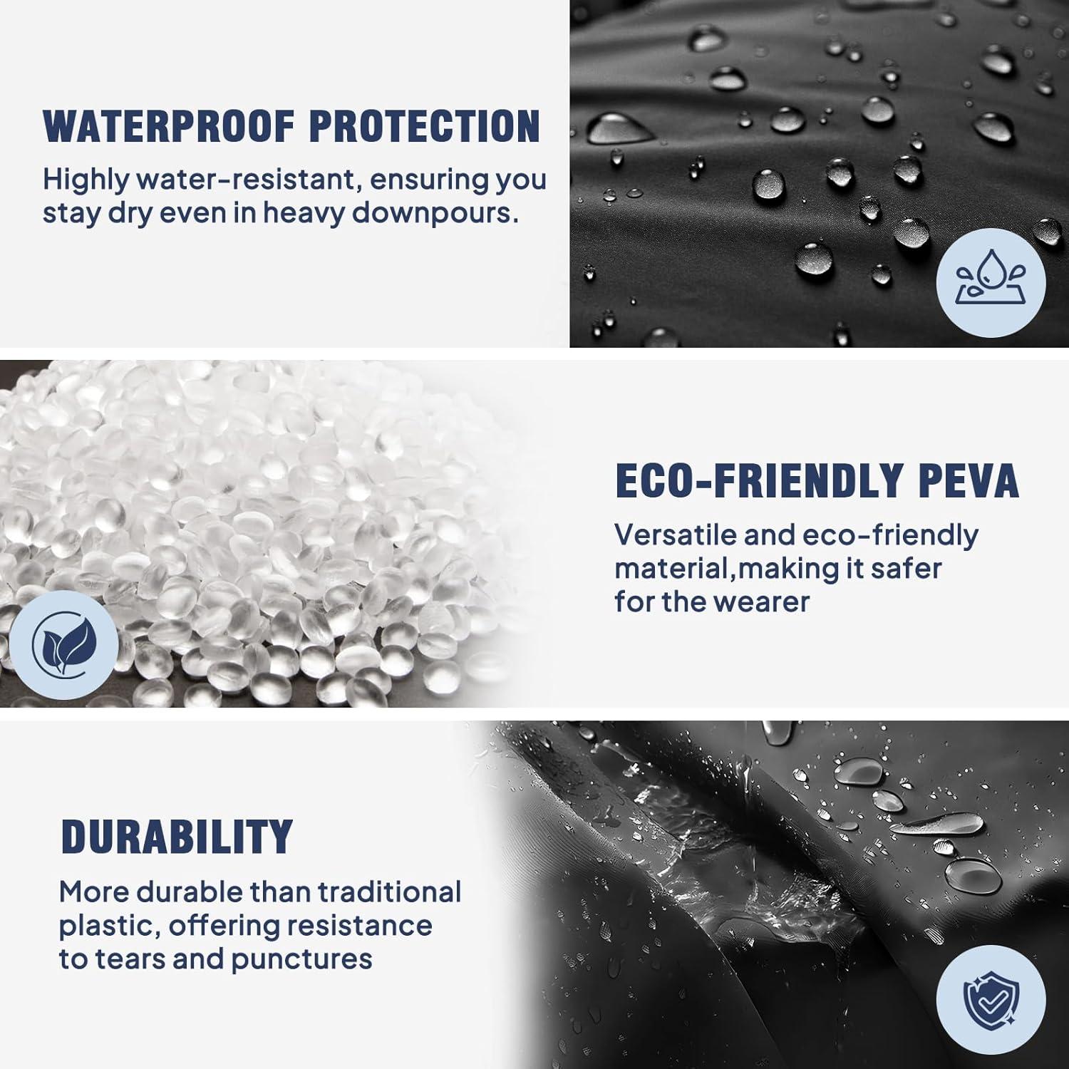 Ponchos de Lluvia ANYOO 2-Pack Impermeables Unisex Adulto