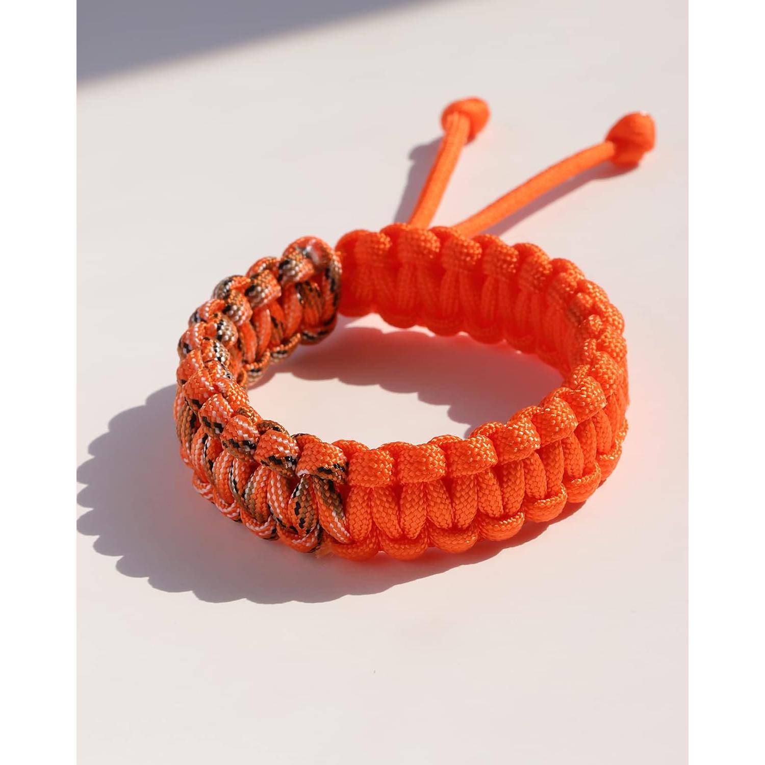 2 Pulseras de Paracord Hechas a Mano Wizock Ajustables 16-20 cm