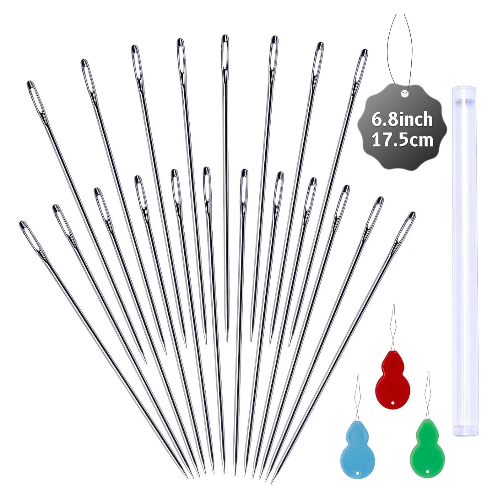 Paquete de 20 Agujas de Coser Largas JUPEAN 17.5 cm