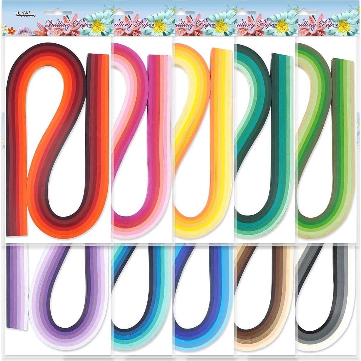 Juego de Tiras de Papel Quilling JUYA 60 Colores 54cm Ancho 3mm