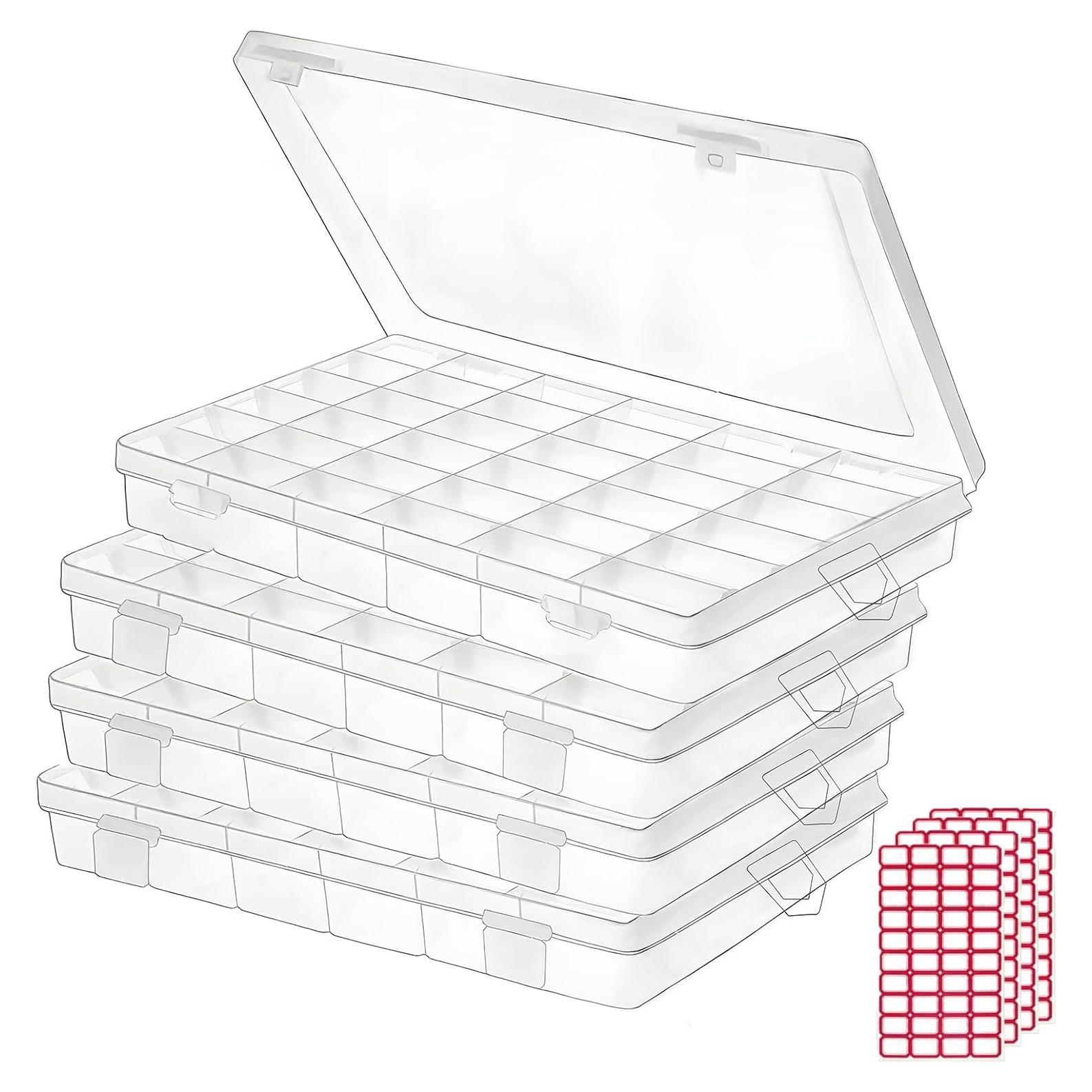 Caja Organizadora Plástica Budreu 4 Paquetes 36 Compartimentos