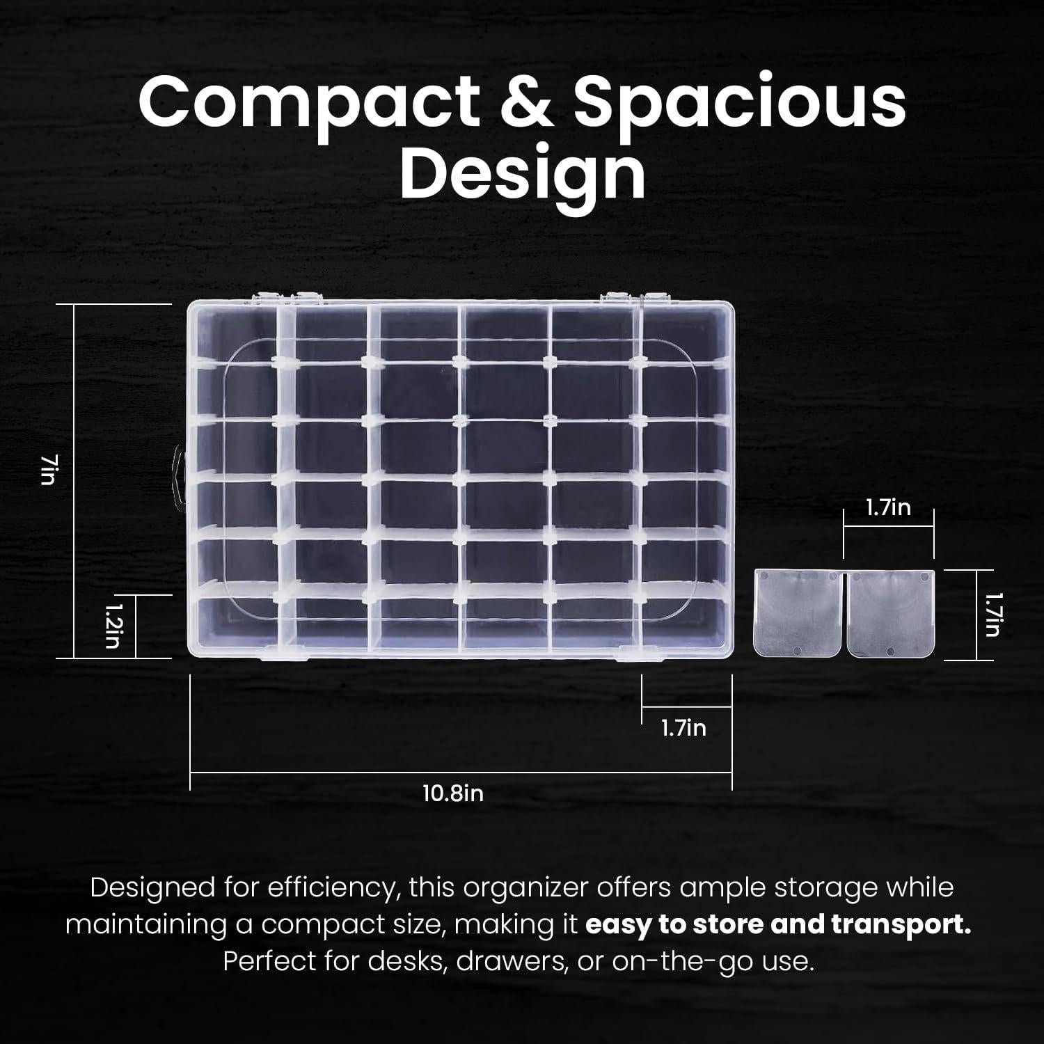 Caja Organizadora Plástica Budreu 4 Paquetes 36 Compartimentos