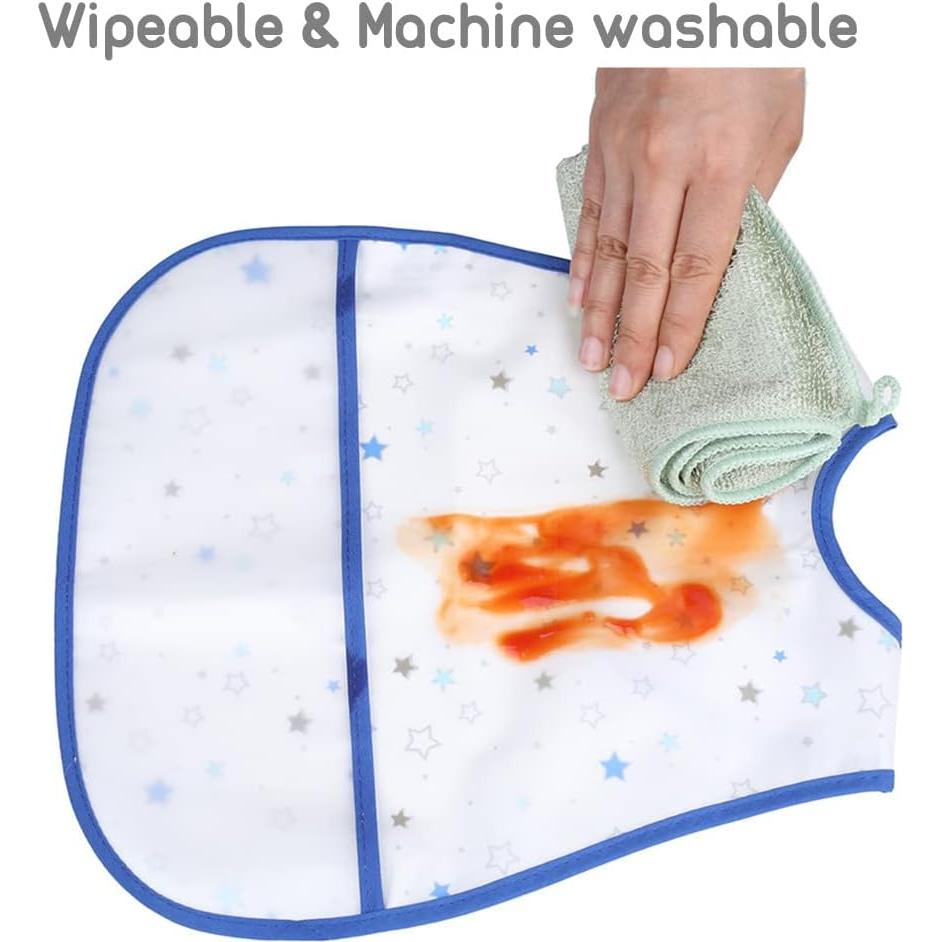 Baberos impermeables 4pack para bebés 6-36 meses - Lavables