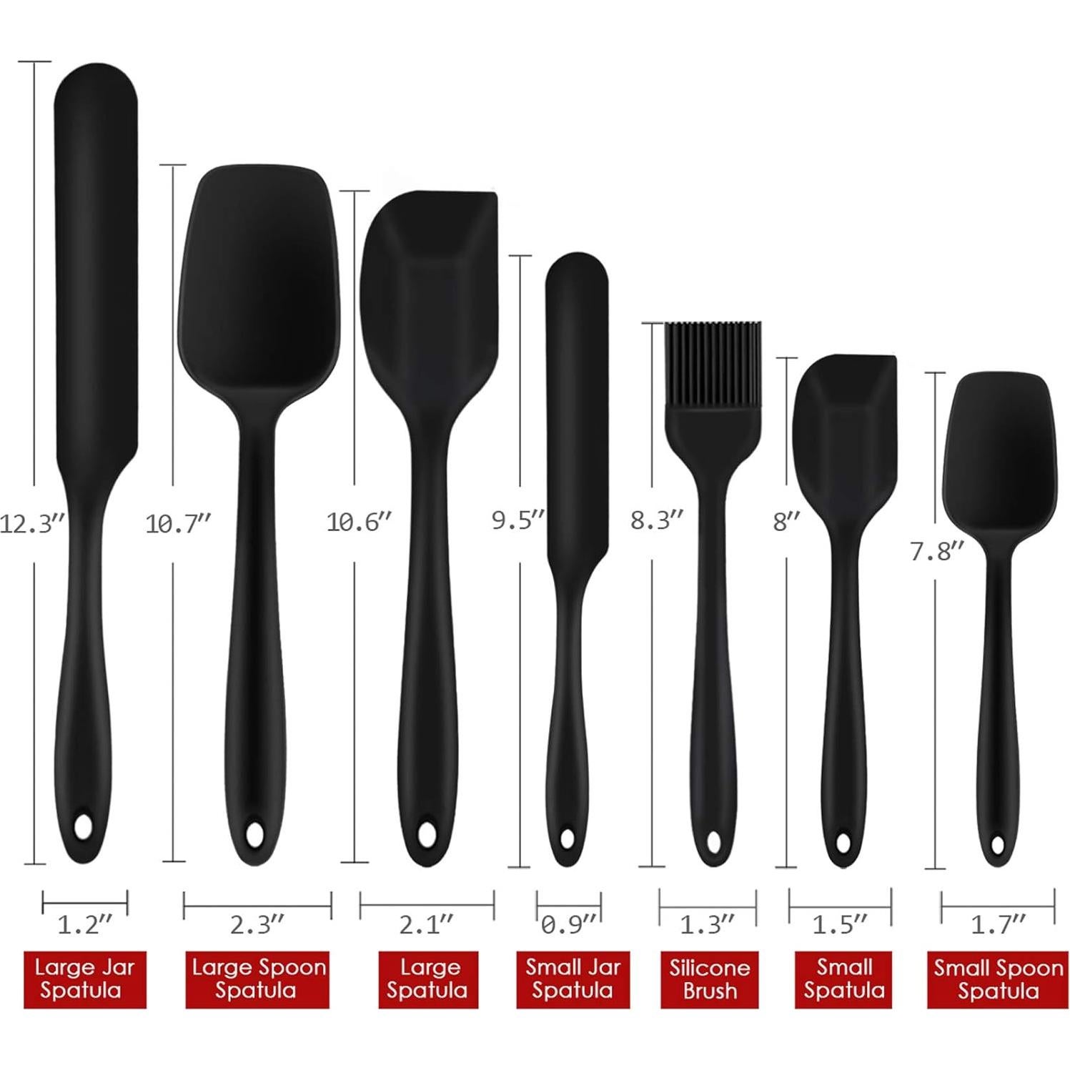 Juego de Espátulas de Silicona P&P CHEF 7 Piezas Resistente Calor