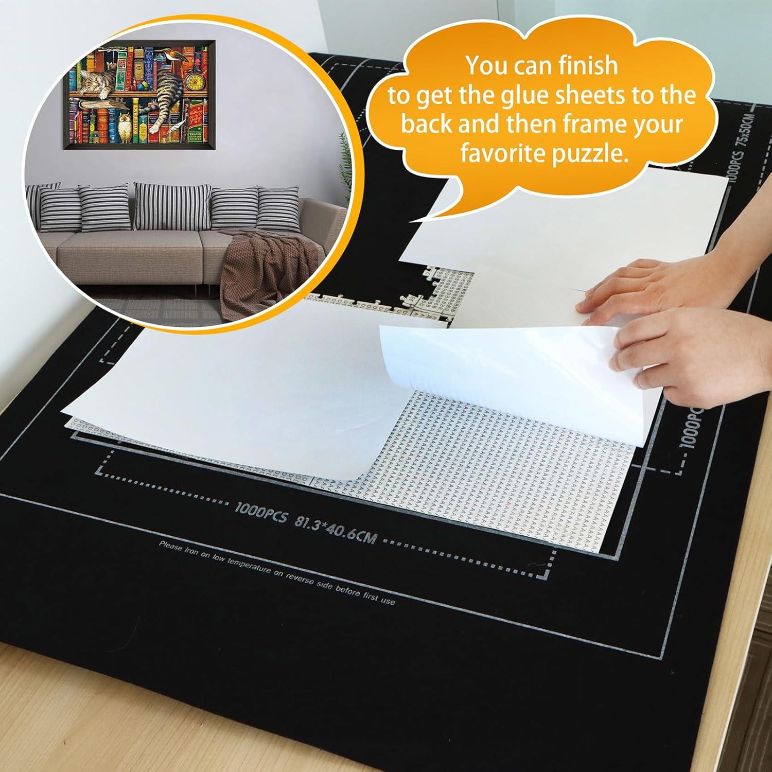 Alfombrilla de rompecabezas portátil FELIZROCA 1500 piezas negra