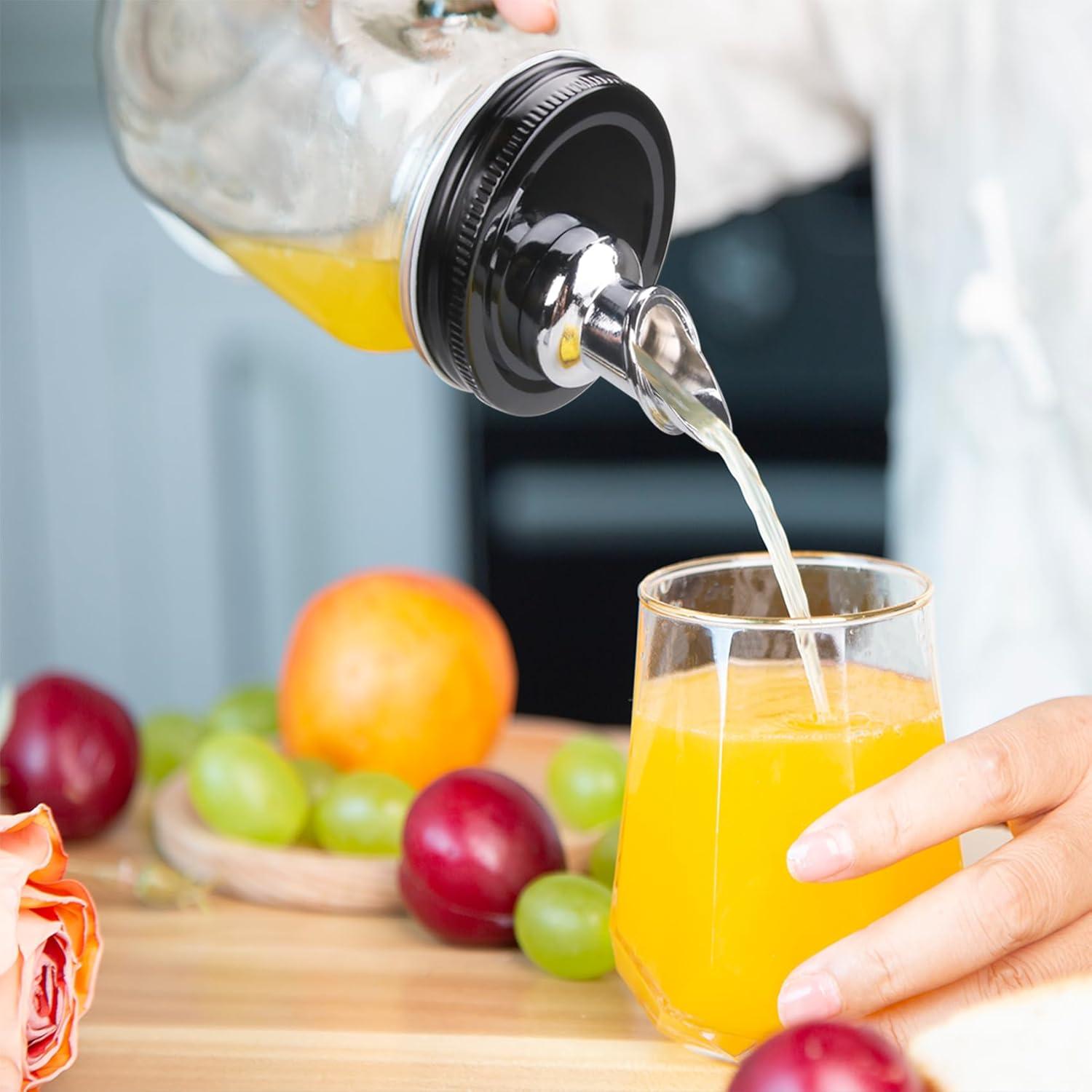 Pico de Vertido para Frascos Mason 86mm ziHenryDa Negro