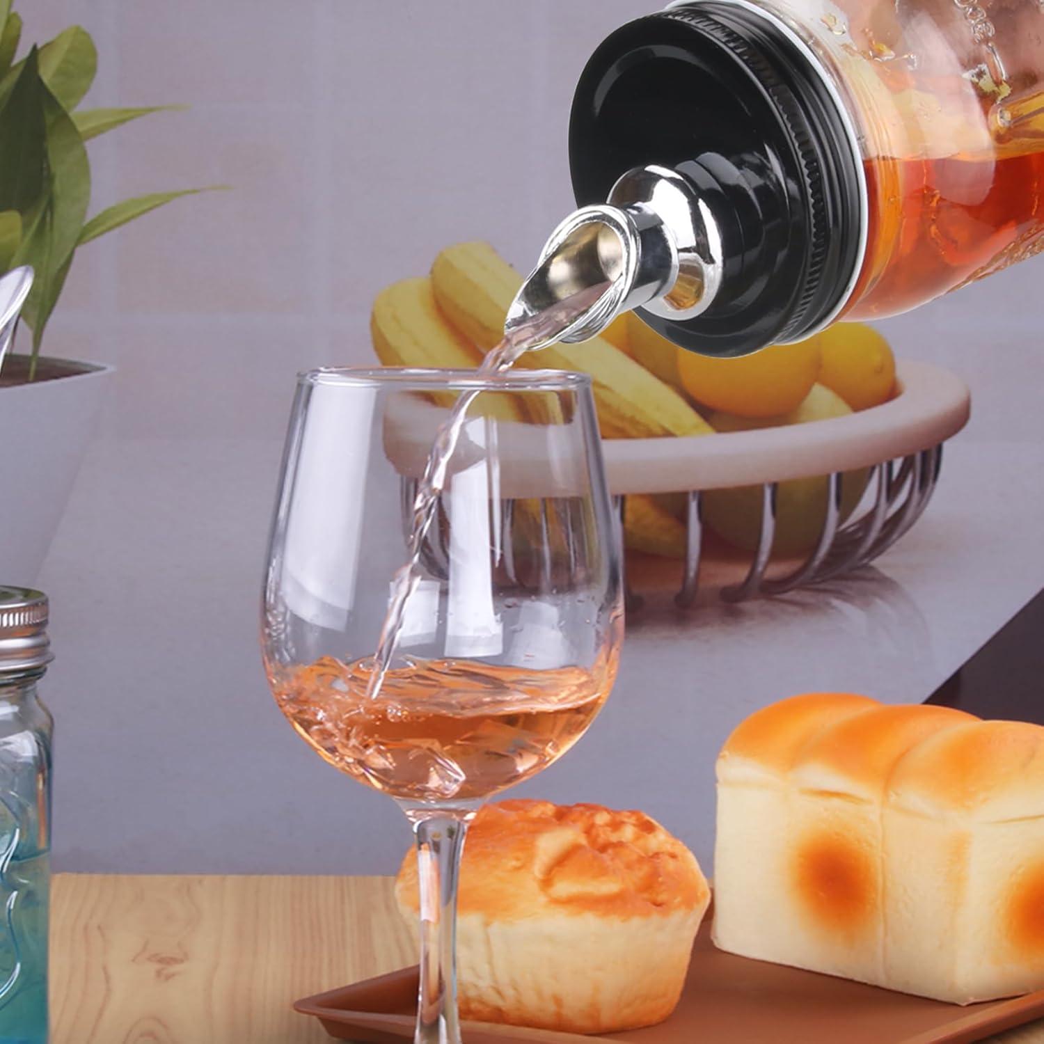 Pico de Vertido para Frascos Mason 86mm ziHenryDa Negro