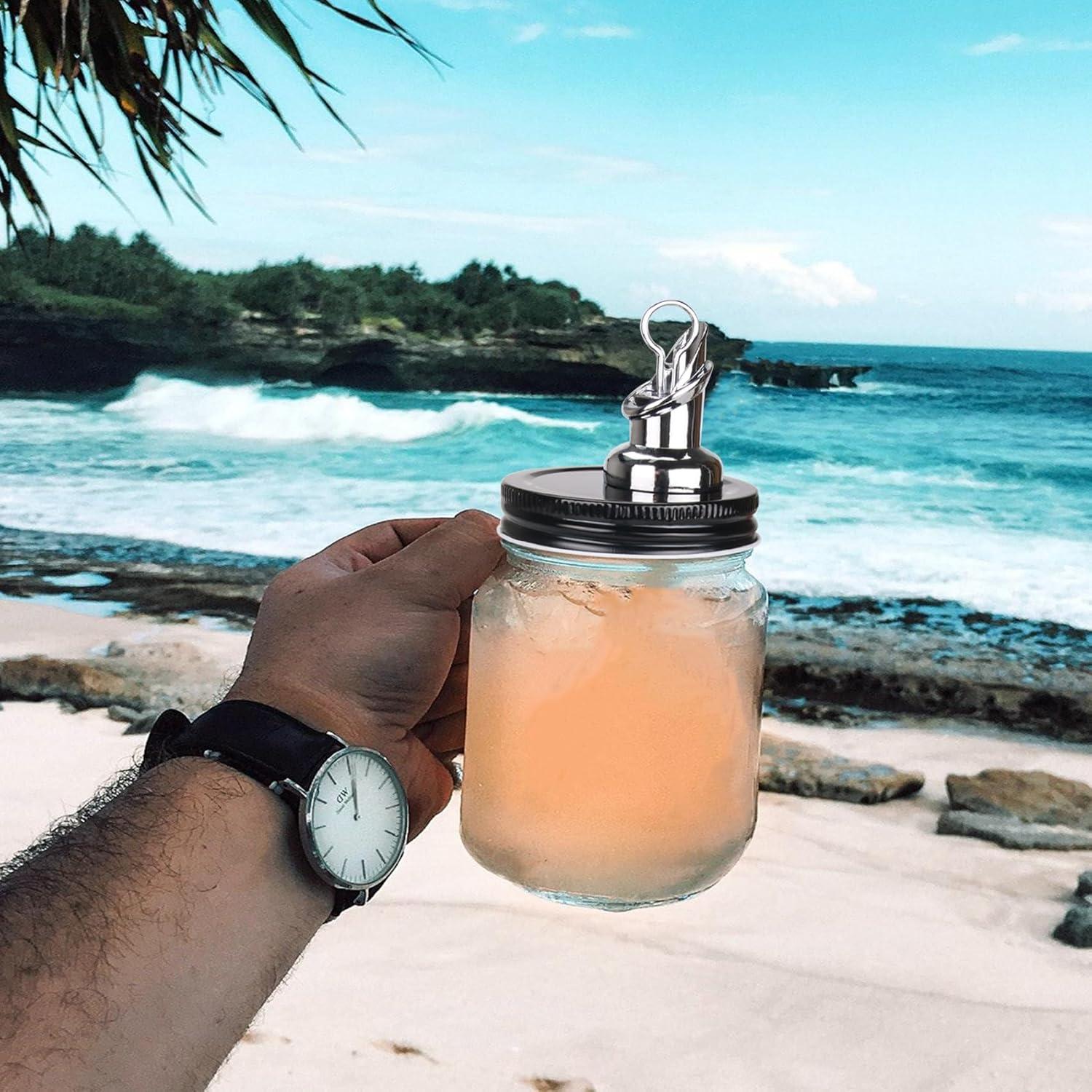 Pico de Vertido para Frascos Mason 86mm ziHenryDa Negro