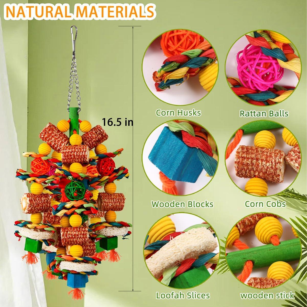 Juguetes para Aves YIXUND - Masticar Mazorca Natural Colorido