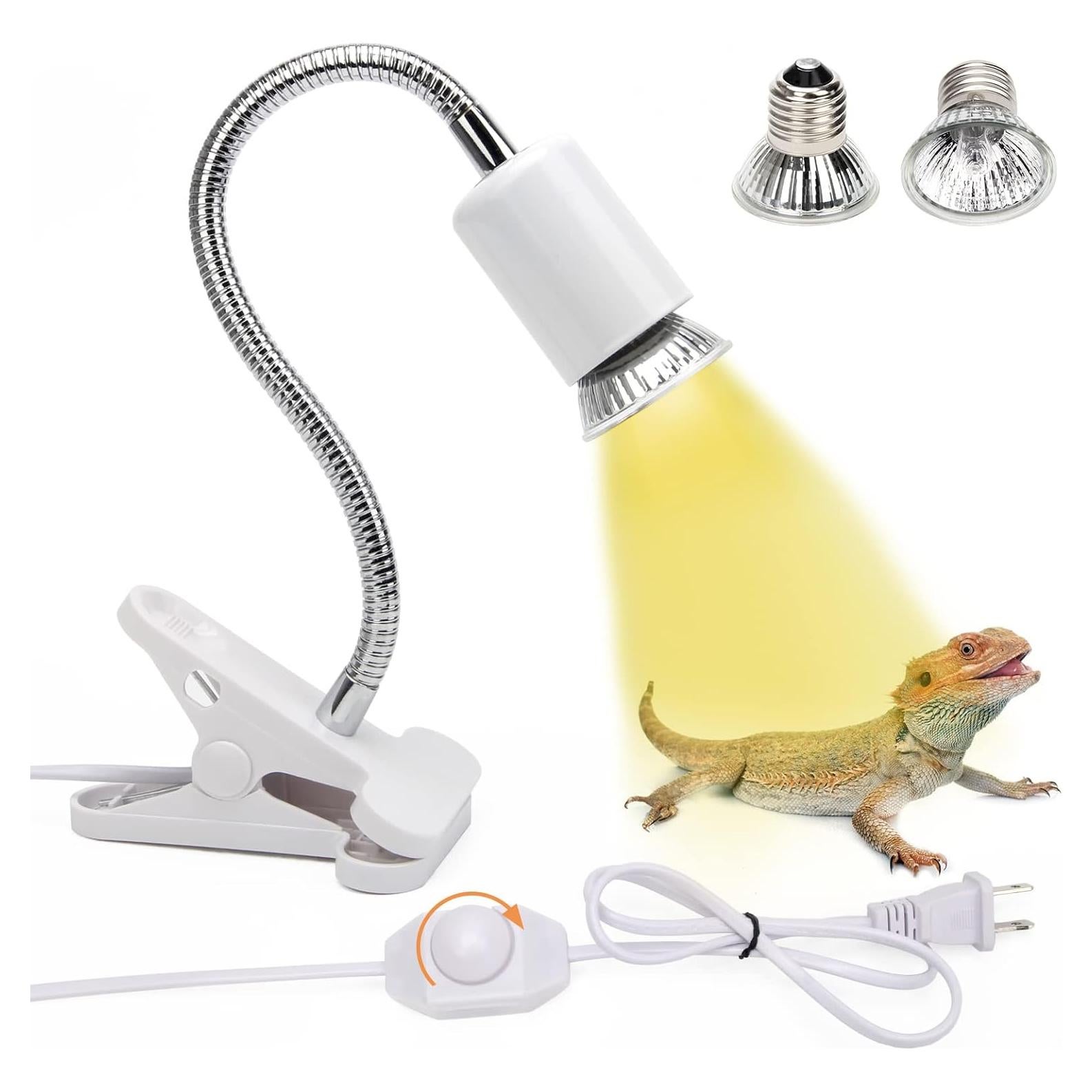 Lámpara de Calor para Reptiles Catcan 50W UVA UVB Ajustable