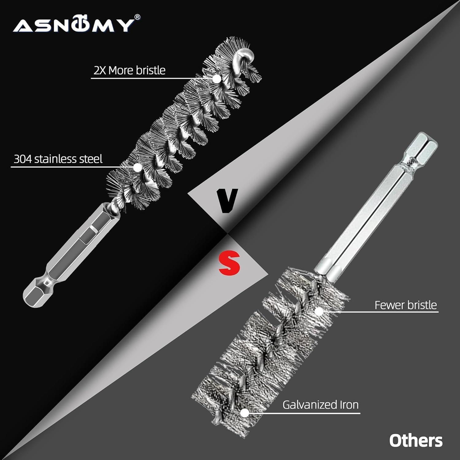 Juego de 6 Cepillos de Alambre ASNOMY para Taladro 1.27-2.54cm