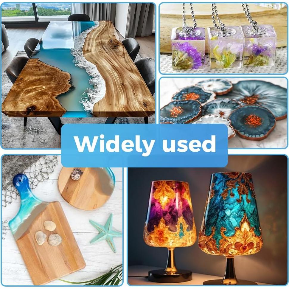 Resina Epóxica OSBANG 1 Gal Transparente Dura UV Kit Artesanía