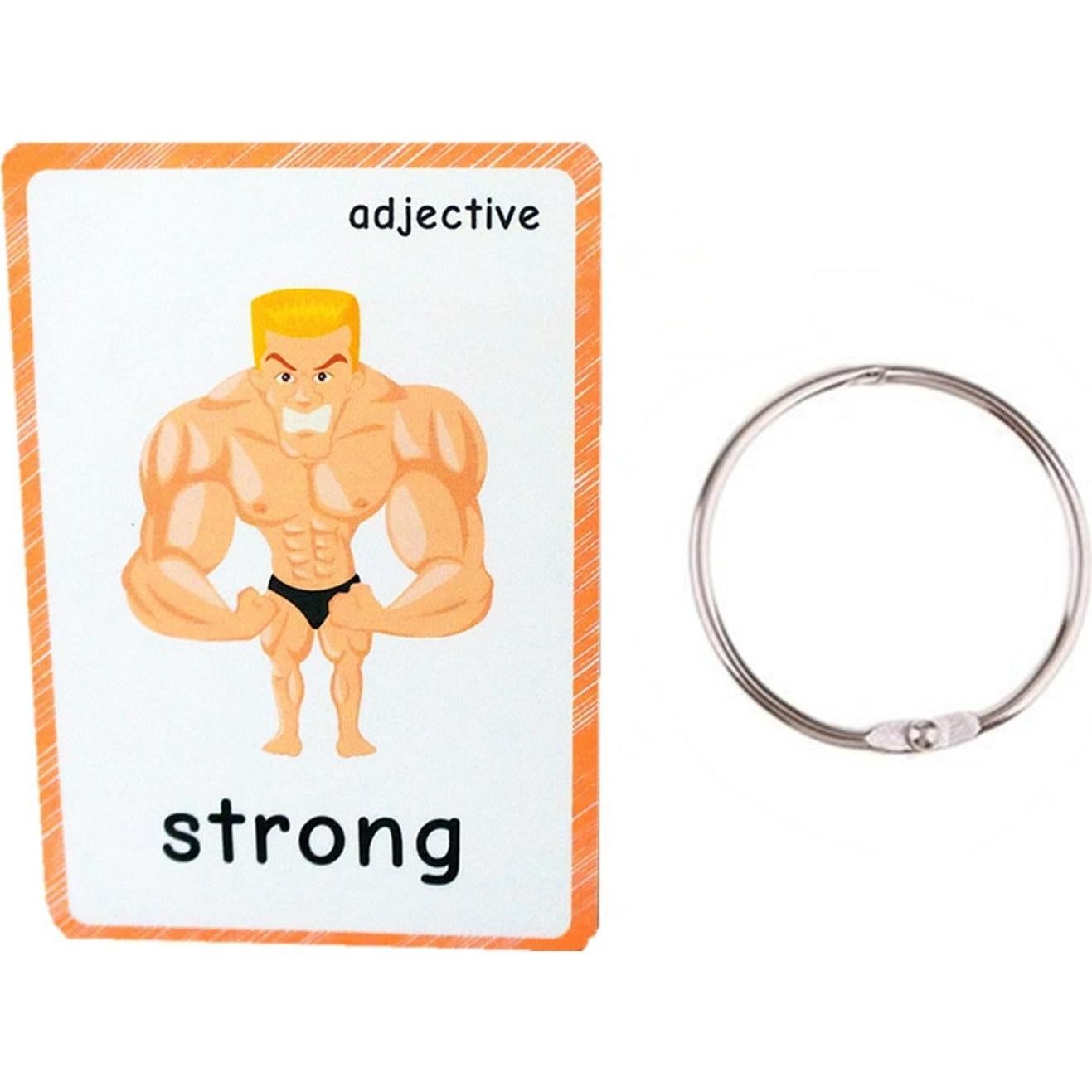 Juego de Tarjetas Educativas SANTSUN - 47 Adjetivos y Antónimos