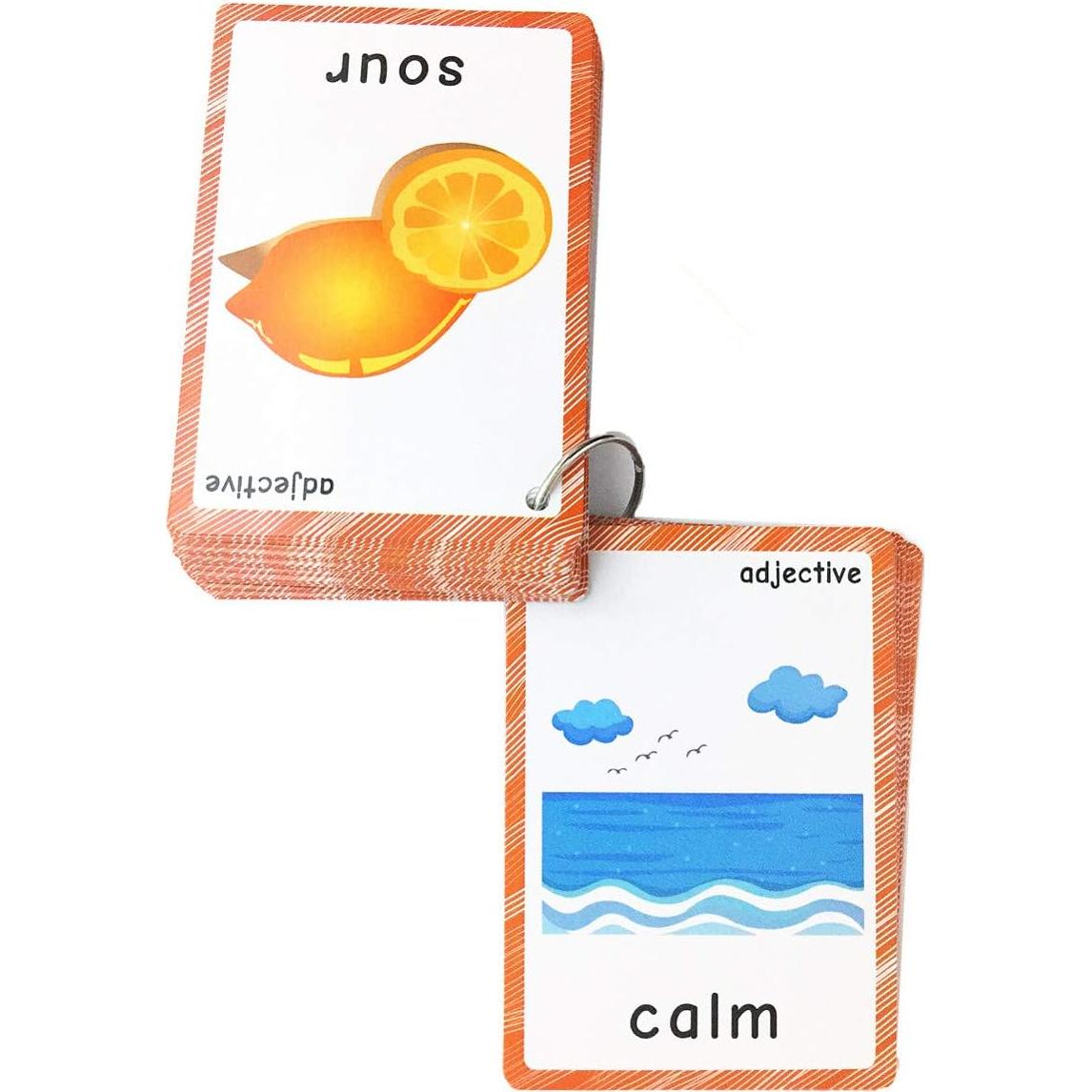 Juego de Tarjetas Educativas SANTSUN - 47 Adjetivos y Antónimos