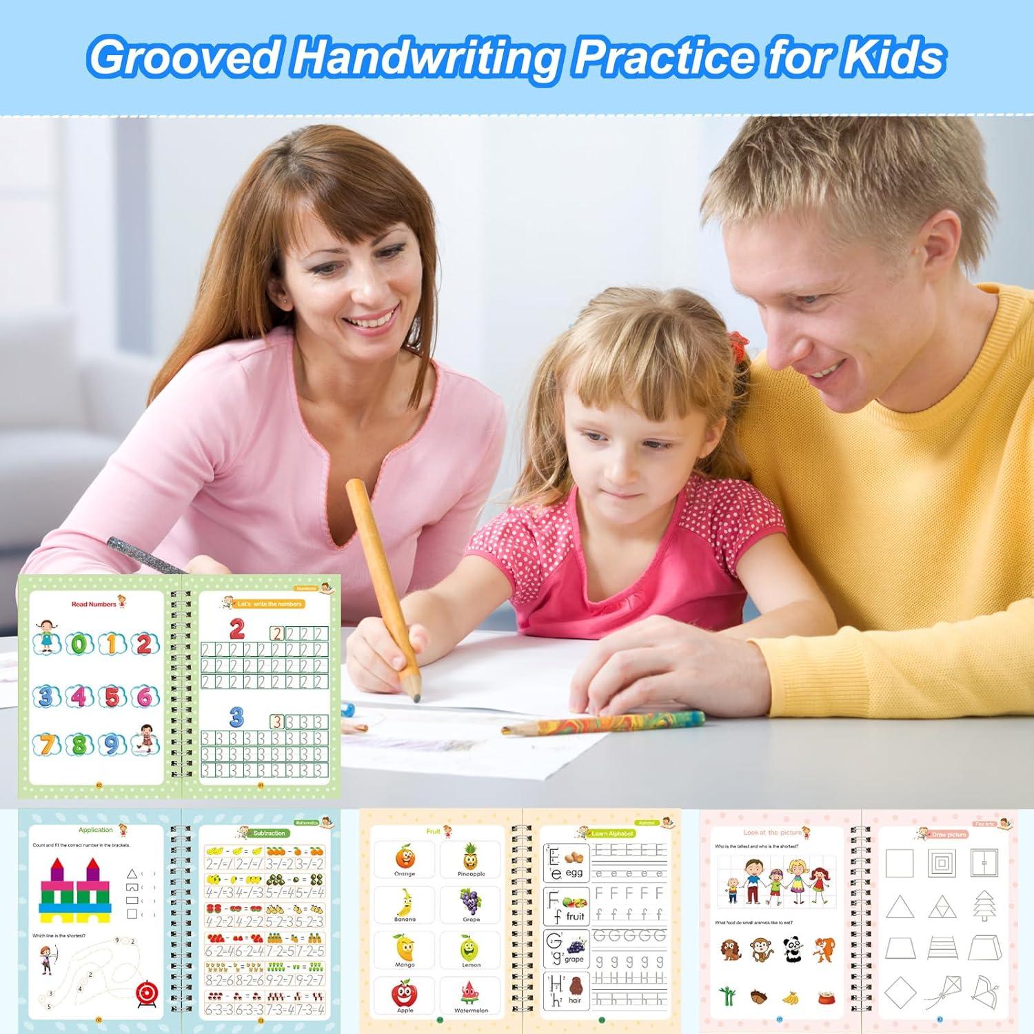 Cuadernos de Escritura Mágica SQRUIHAO para Niños 3-8 Años