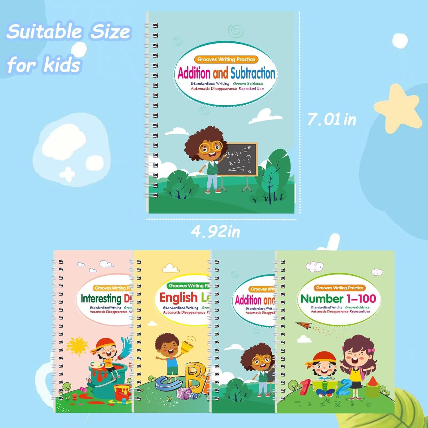 Cuadernos de Escritura Mágica SQRUIHAO para Niños 3-8 Años