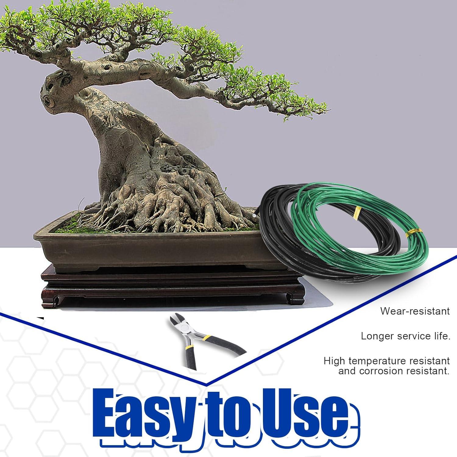 Kit de Alambres Bonsai Glarks 4 Rollos Aluminio 50m Cortador