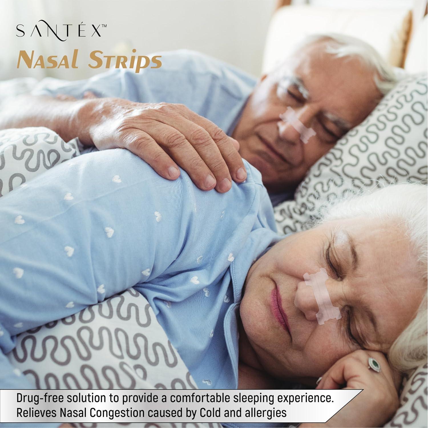 Tiras Nasales Santéx Medianas 45ct - Alivio Ronquidos y Congestión