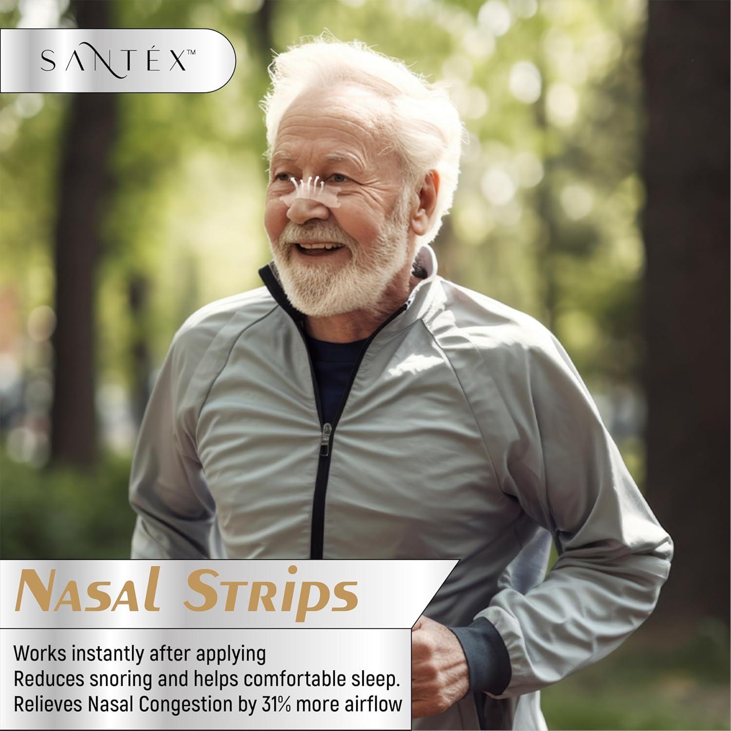 Tiras Nasales Santéx Medianas 45ct - Alivio Ronquidos y Congestión