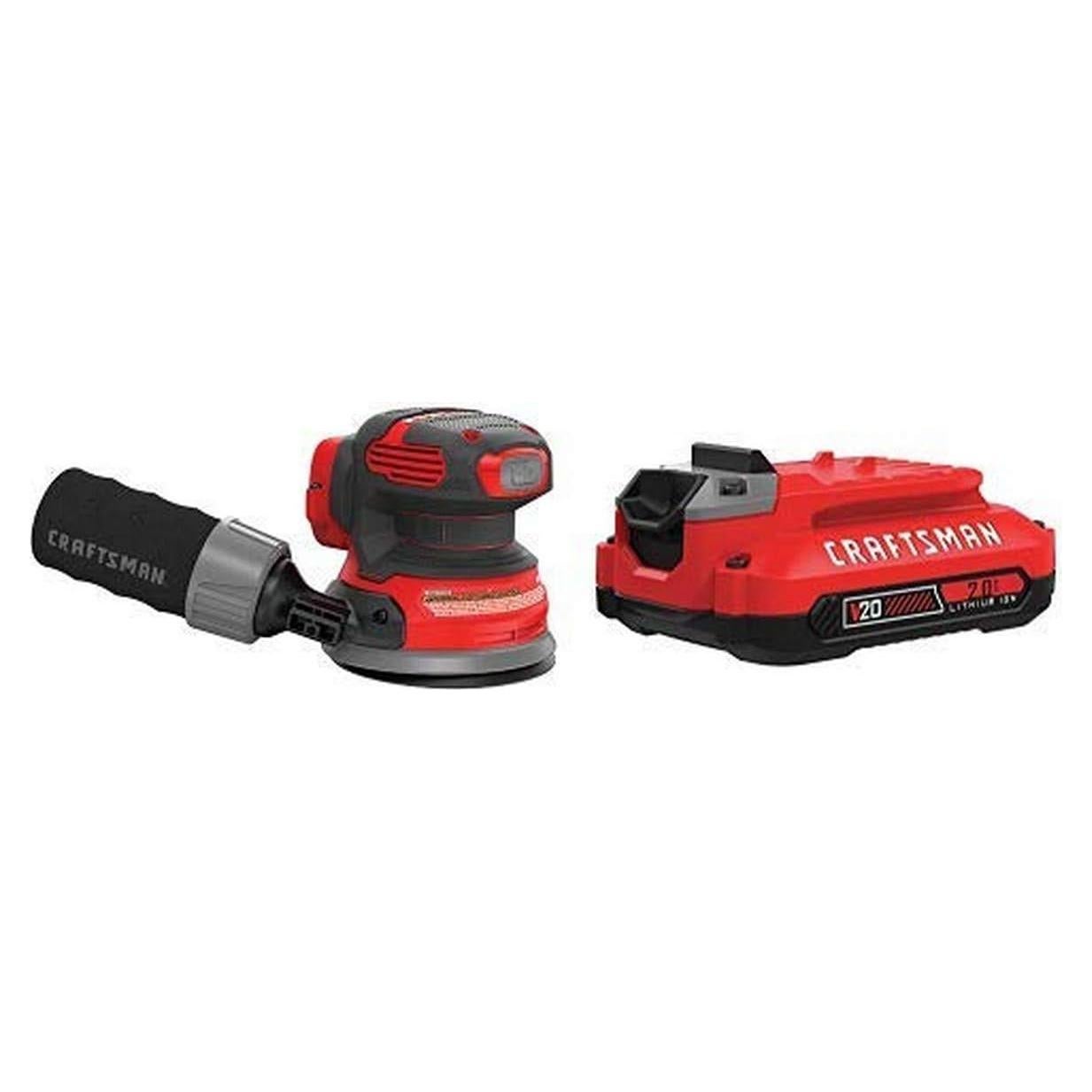 Lijadora Orbital Aleatoria CRAFTSMAN V20 5" Batería 2.0 AH