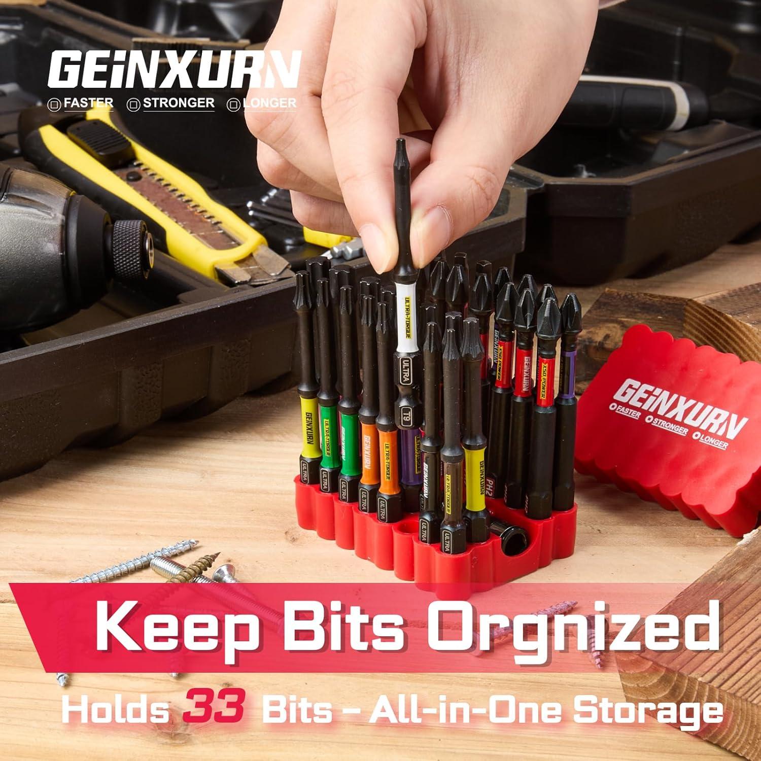 Juego de Puntas de Destornillador GEINXURN 99 Piezas Acero S2