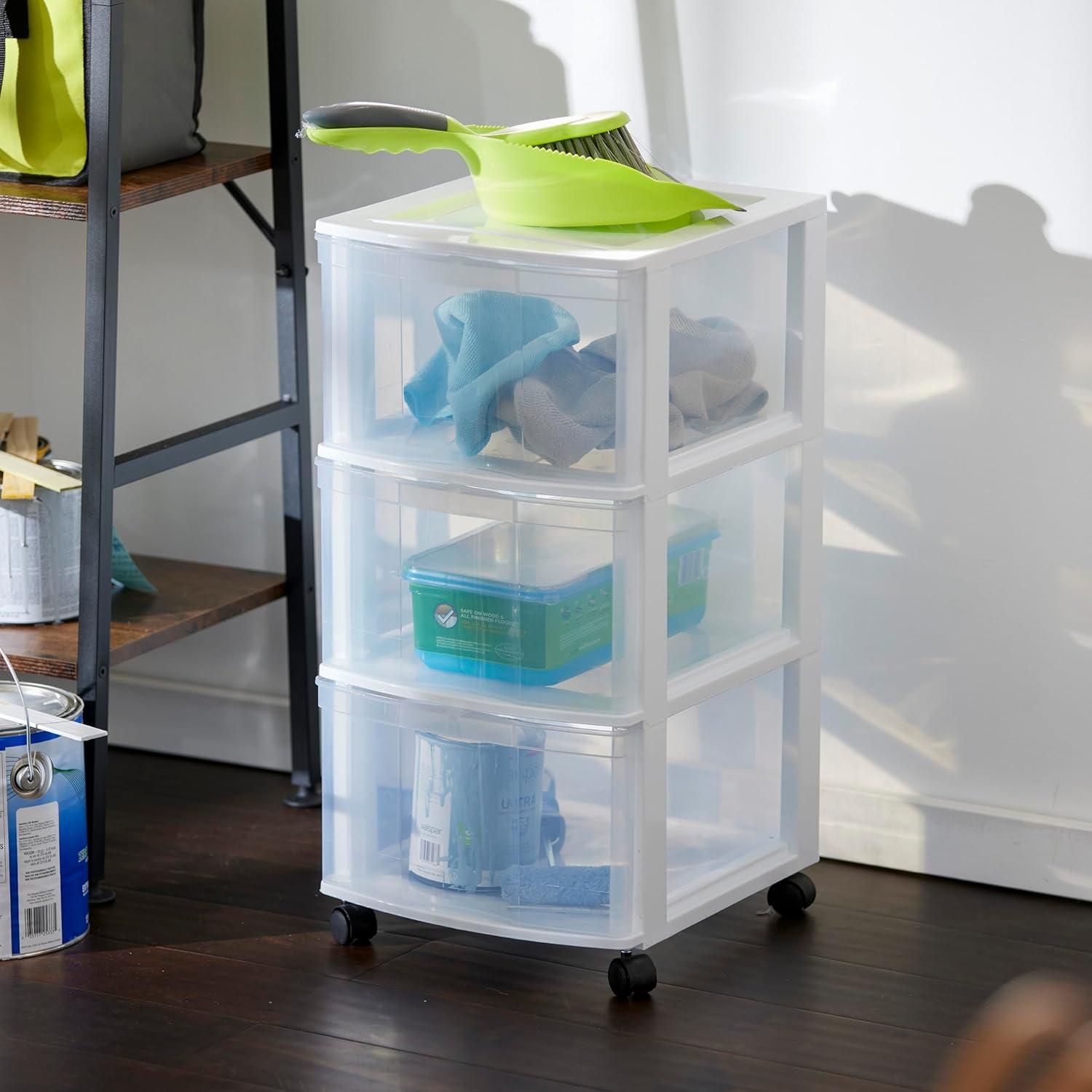 Carro Organizador Gracious Living 3 Cajones Plástico Blanco
