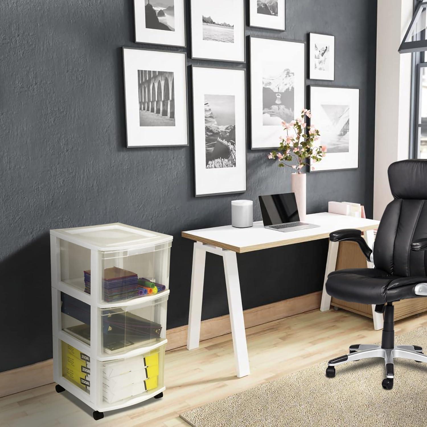 Carro Organizador Gracious Living 3 Cajones Plástico Blanco