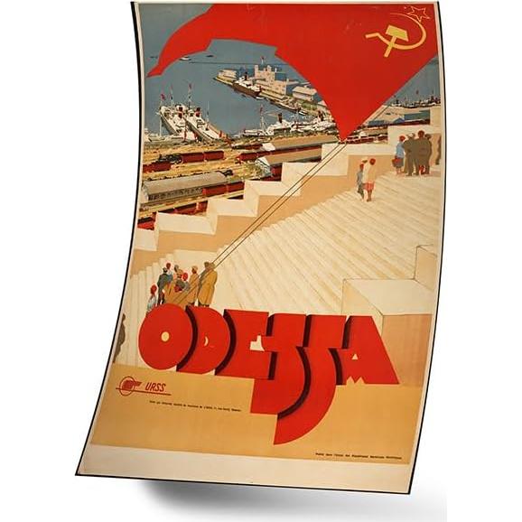 Póster Vintage Odessa 40x60 cm EzPosterPrints - Decoración Oficina
