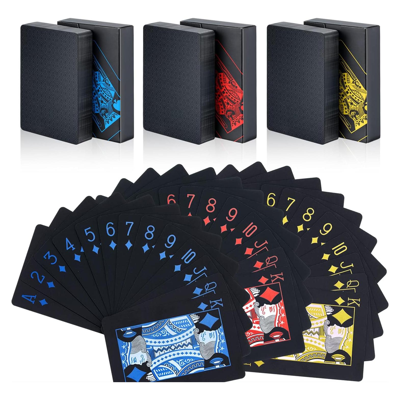 3 Barajas de Cartas de Póker Premium Zayvor - Impermeables 55 cartas