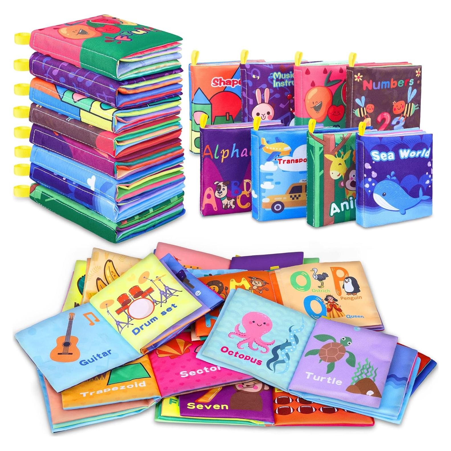 Libros de Baño para Bebés Toyk - Paquete de 8 Piezas