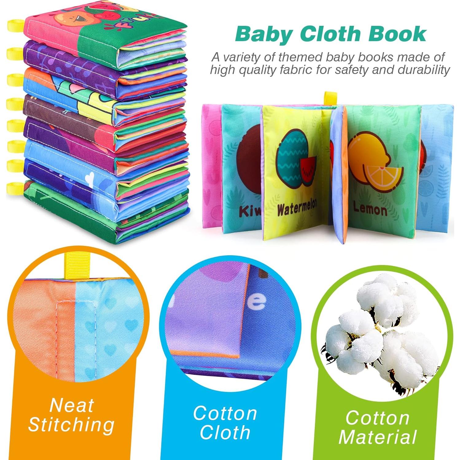 Libros de Baño para Bebés Toyk - Paquete de 8 Piezas