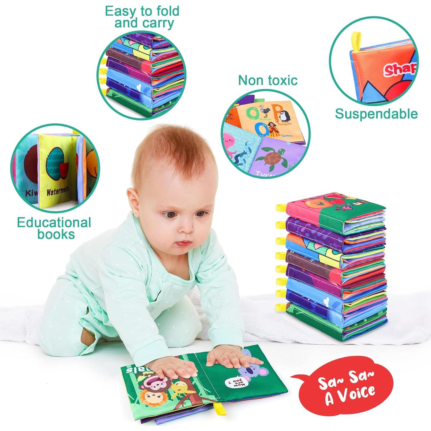 Libros de Baño para Bebés Toyk - Paquete de 8 Piezas