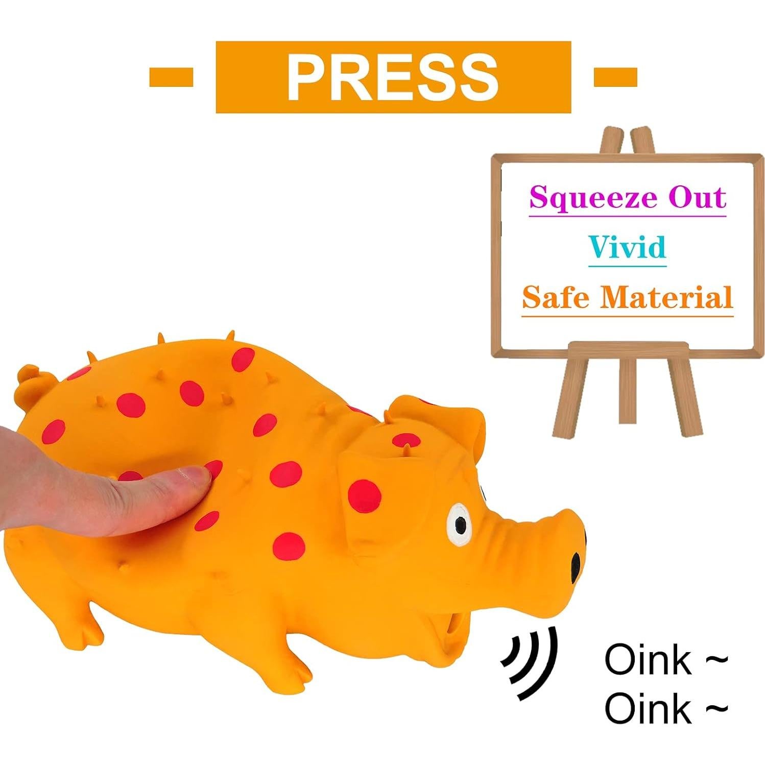 Juguete Squeaky para Perros Andiker, Cerdo de Láttex 20 cm