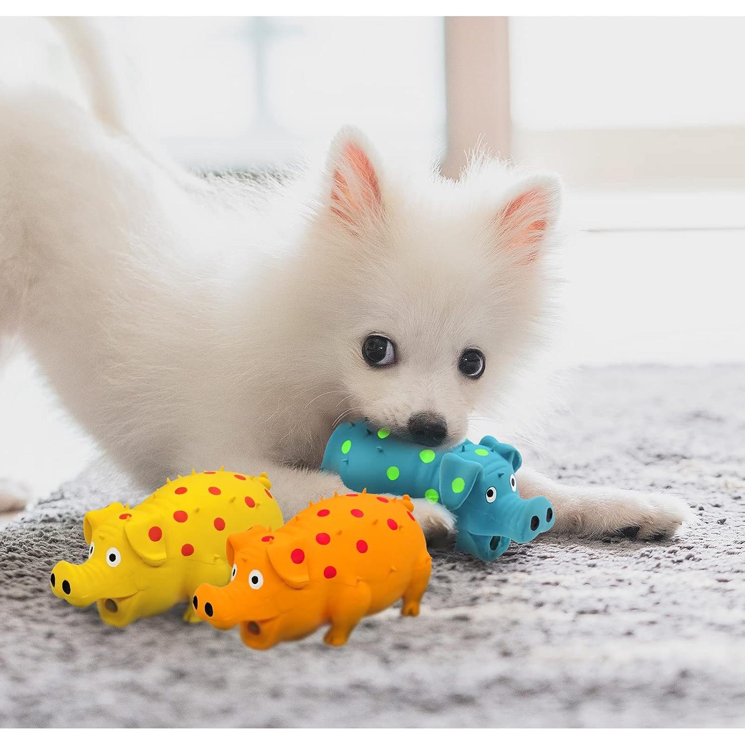 Juguete Squeaky para Perros Andiker, Cerdo de Láttex 20 cm