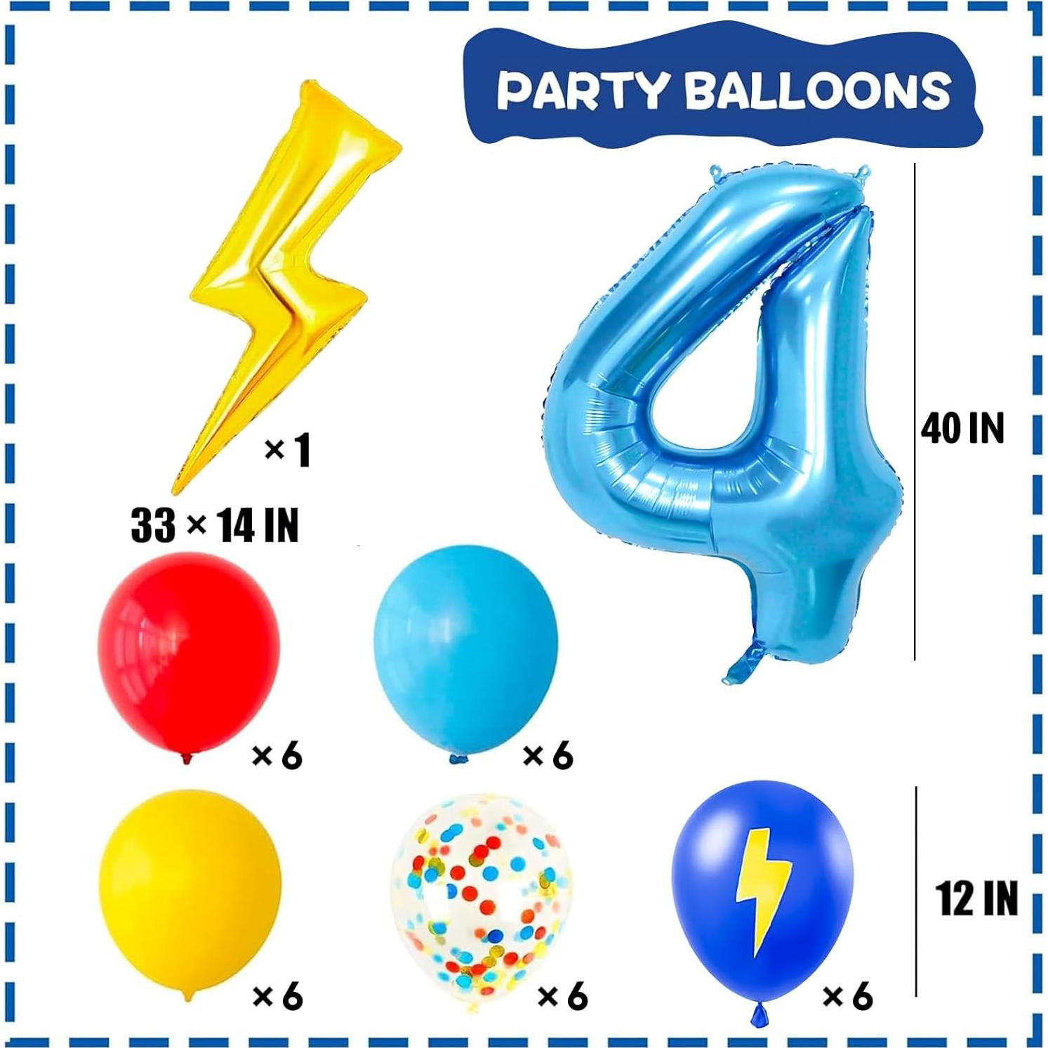 Globos de Fiesta Azul 40 Pulgadas - Decmied - Cumpleaños Niños