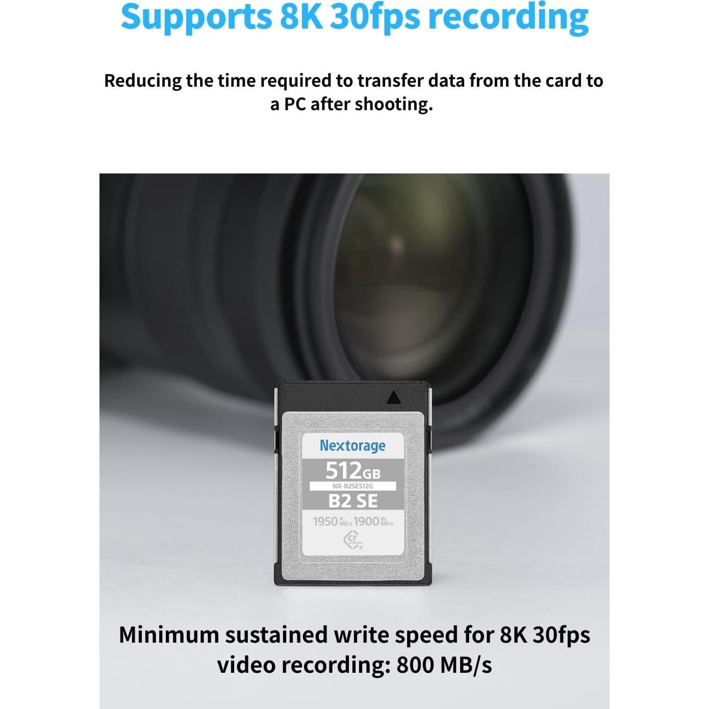 Tarjeta CFexpress Tipo B Nextorage 512GB Paquete de 2