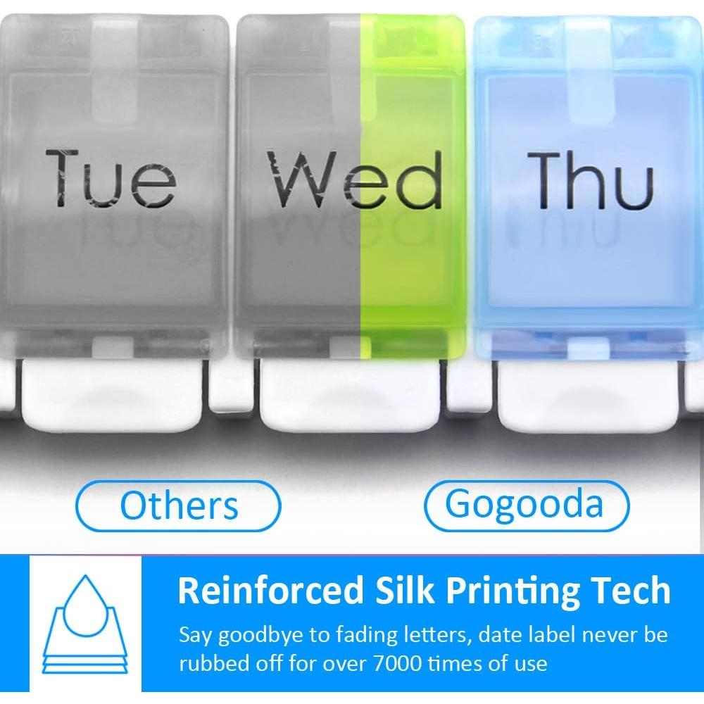 Organizador Semanal de Pastillas GOGOODA 2 Pcs 7 Días