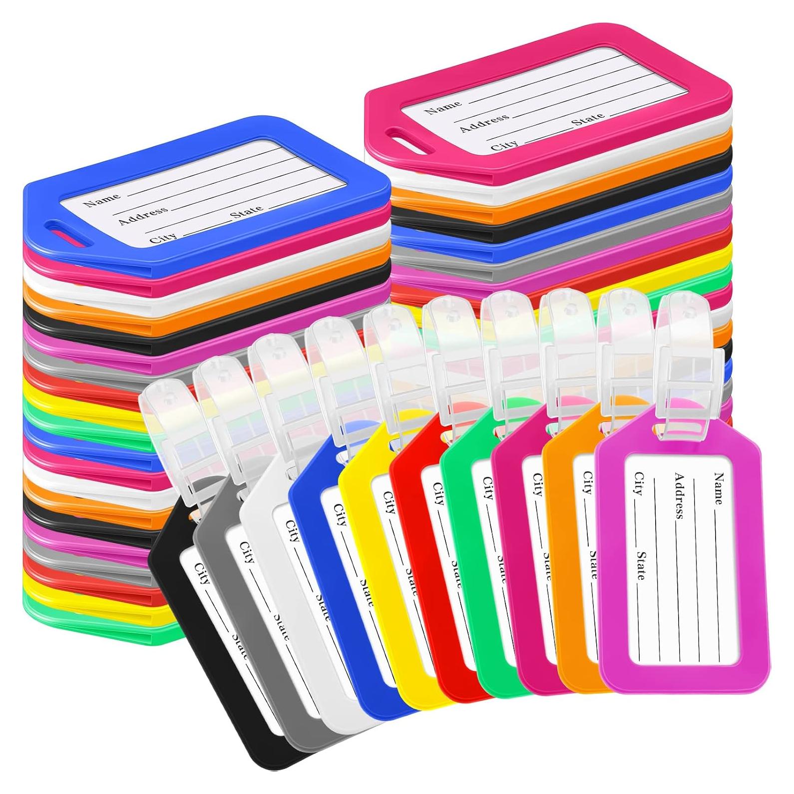 200 Etiquetas de Equipaje de Plástico Kigeli - 10 Colores