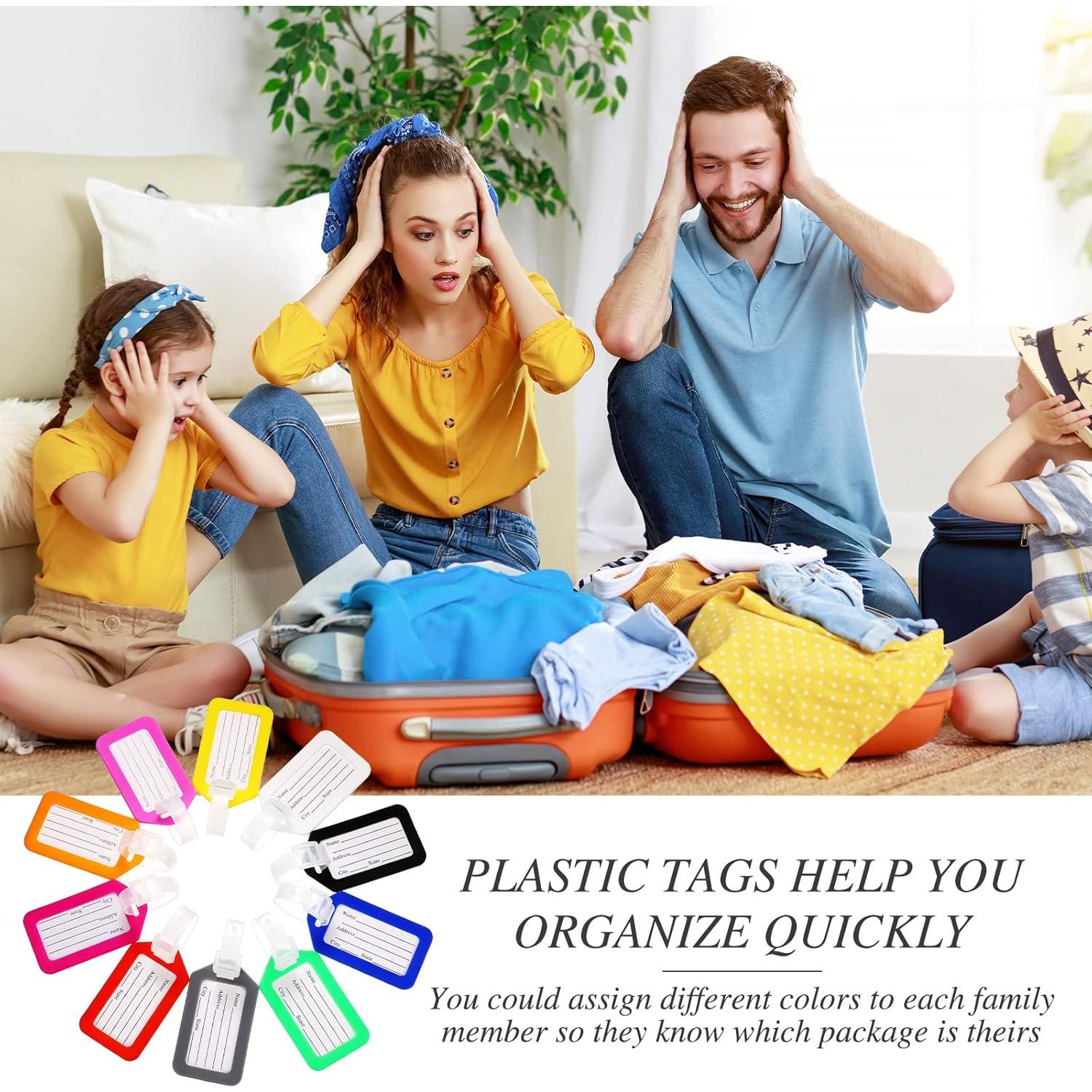 200 Etiquetas de Equipaje de Plástico Kigeli - 10 Colores