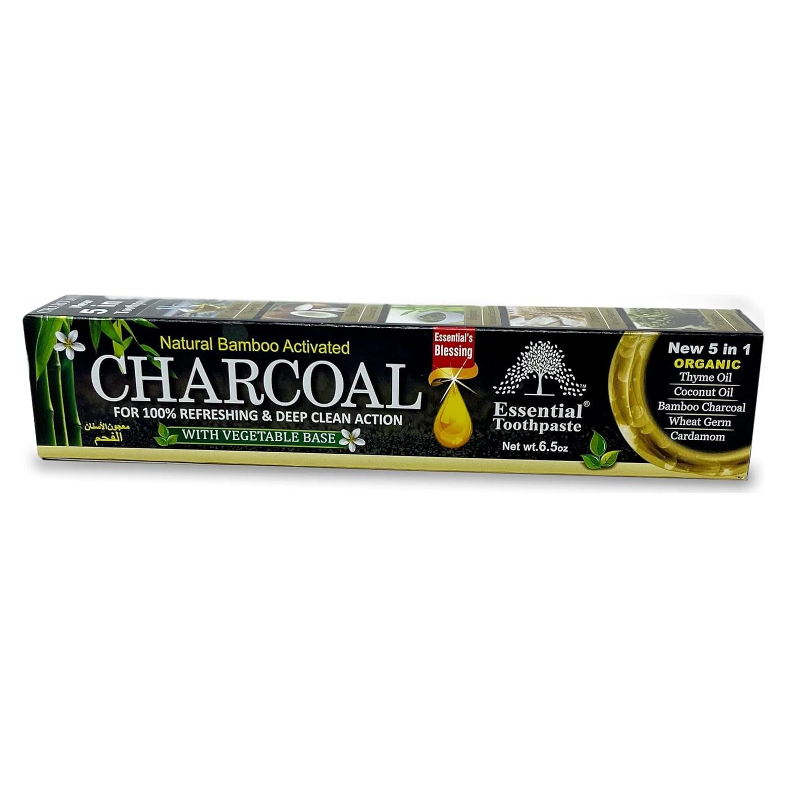 Pasta de Dientes Natural de Carbón Activado Essential Blessing 3 Pk