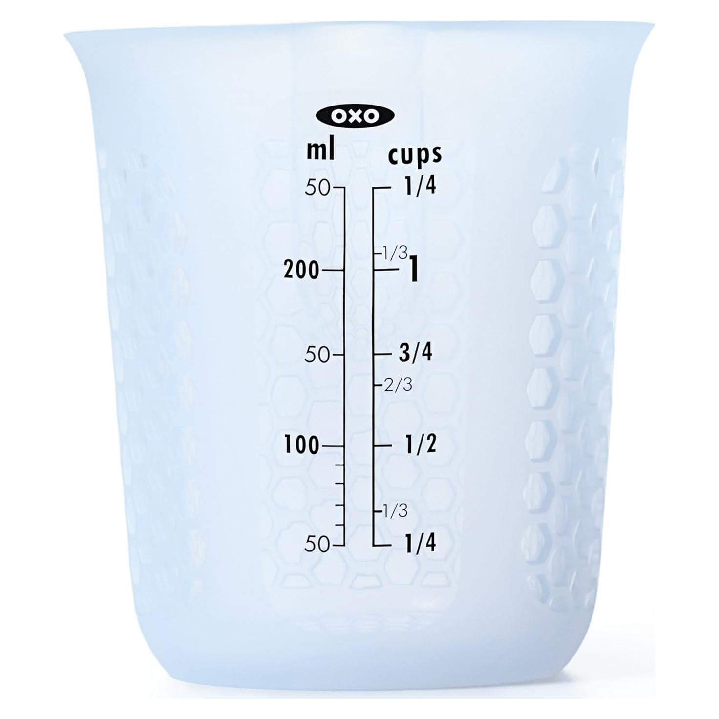 Taza Medidora de Silicona OXO 1 Taza 237ml Transparente