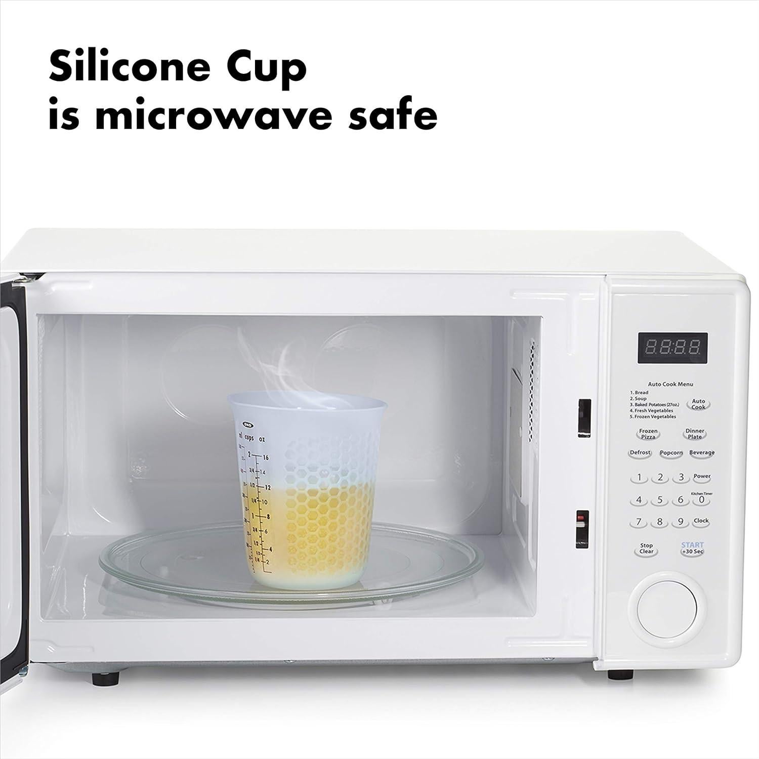 Taza Medidora de Silicona OXO 1 Taza 237ml Transparente