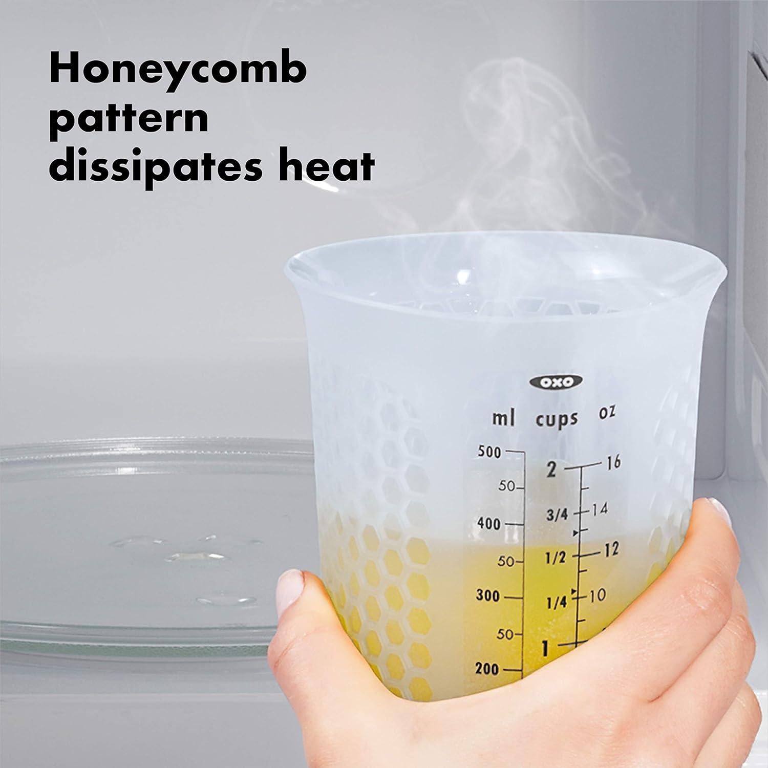 Taza Medidora de Silicona OXO 1 Taza 237ml Transparente